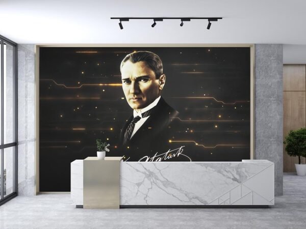 Atatürk Görseli Poster Duvar Kağıdı