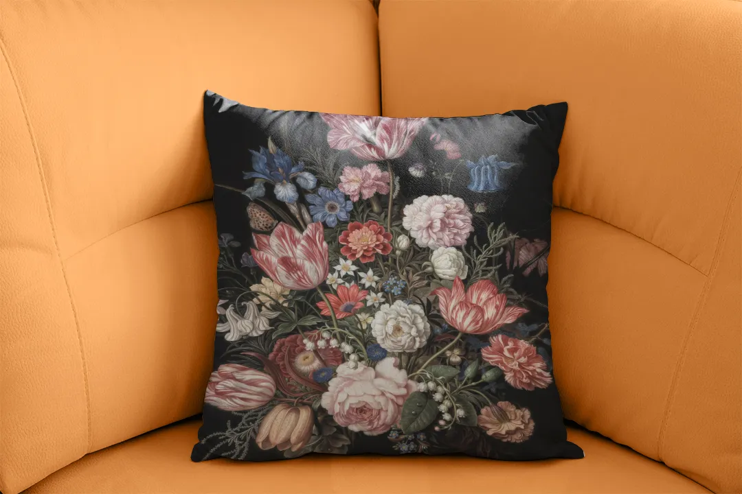 Canlı Renklerle Buluşan Zamansız Çiçekler Kırlent