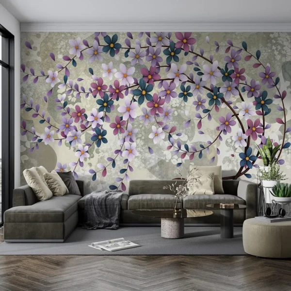 Mor Pembe Çiçek Serenadı Poster Duvar Kağıdı