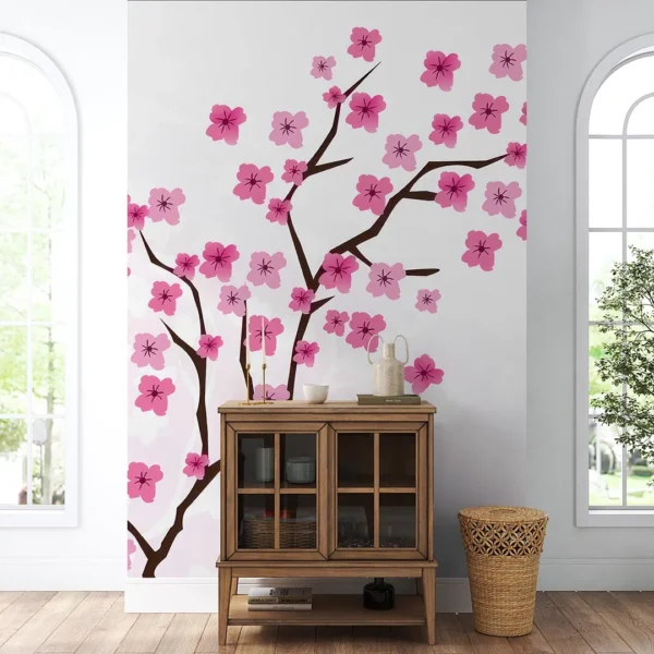 Pembe Çiçek Bahçesi Poster Duvar Kağıdı