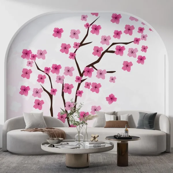 Pembe Çiçek Bahçesi Poster Duvar Kağıdı
