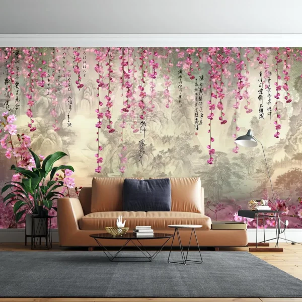 Pembe Çiçeklerin Rüyasındaki Gizem Poster Duvar Kağıdı