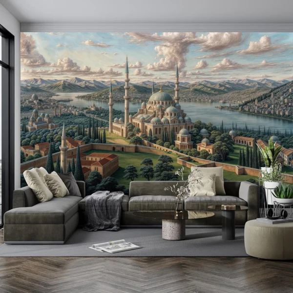 17. Yüzyıl İstanbul'unun Büyülü Silüeti Poster Duvar Kağıdı