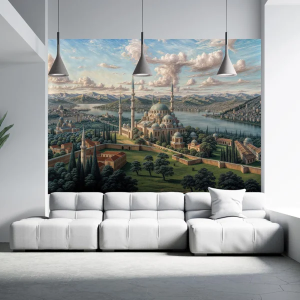 17. Yüzyıl İstanbul'unun Büyülü Silüeti Poster Duvar Kağıdı