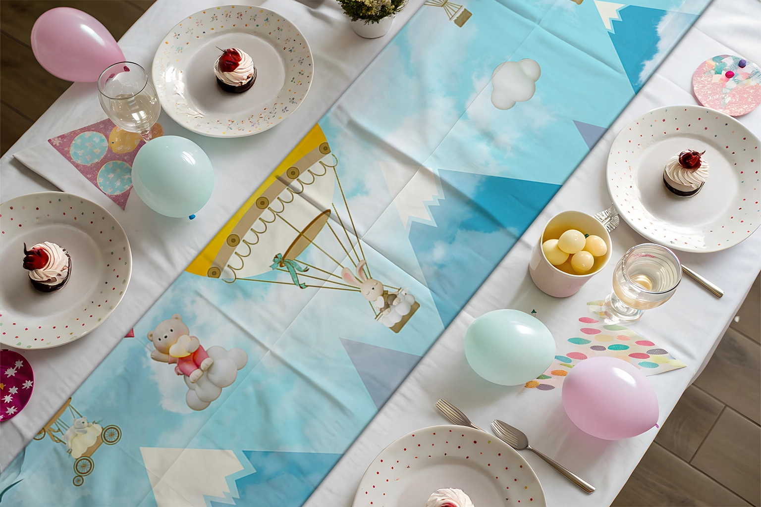 Balonlarla Uçan Sevimli Ayılar Runner