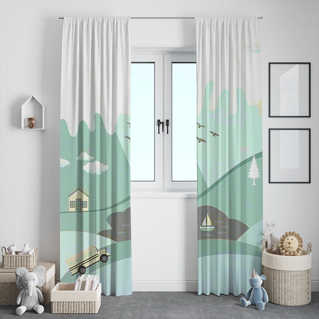 Dağların Arasında Araçların Özgürlüğü Fon Perde