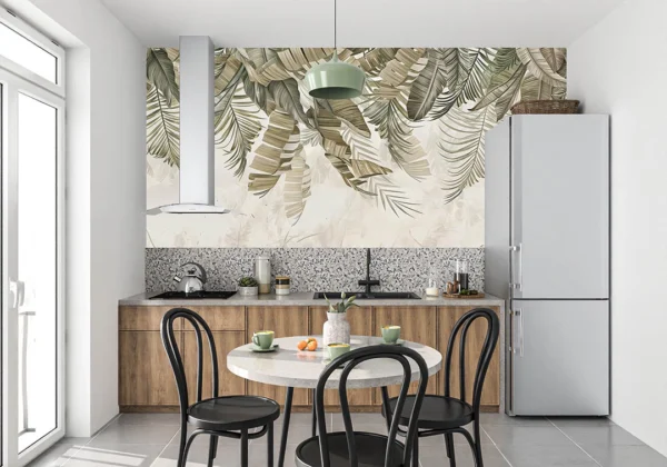 Doğal Desenlerin Modern Estetikle Buluştuğu Huzurlu Bir Atmosfer Poster Duvar Kağıdı