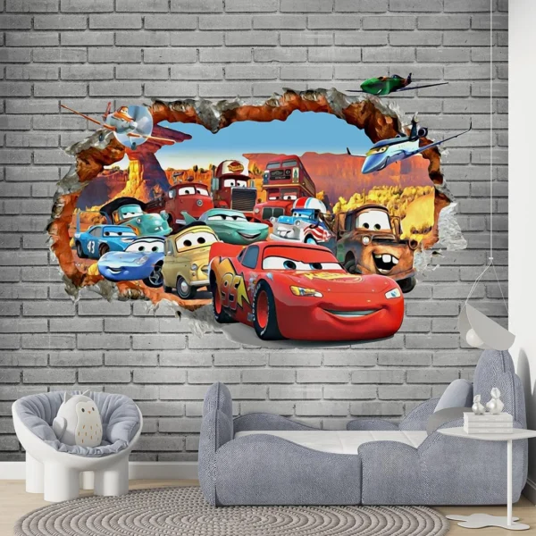 Duvarı Aşan şimşek mcqueen Arabalar Poster Duvar Kağıdı