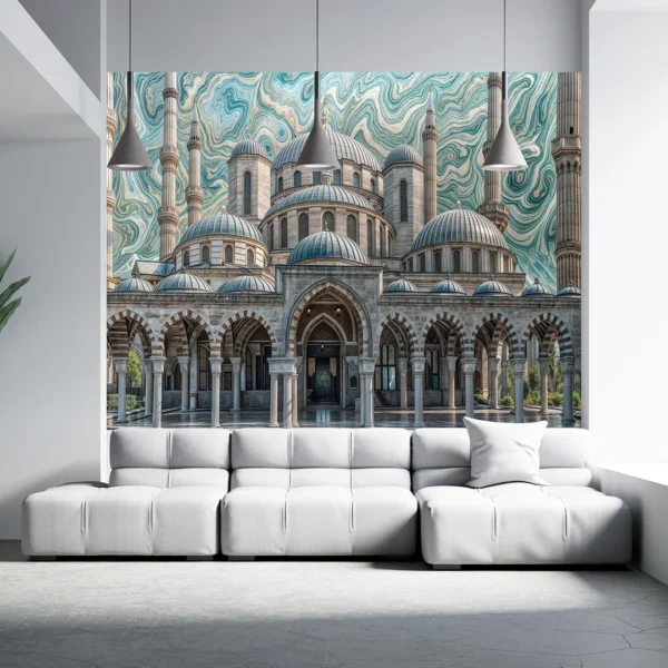 Edirne Selimiye Camii'nin Yüce Kubbeleri ve Minarelerinin Sonsuzluğu Poster Duvar Kağıdı