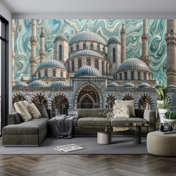 Edirne Selimiye Camii'nin Yüce Kubbeleri ve Minarelerinin Sonsuzluğu Poster Duvar Kağıdı