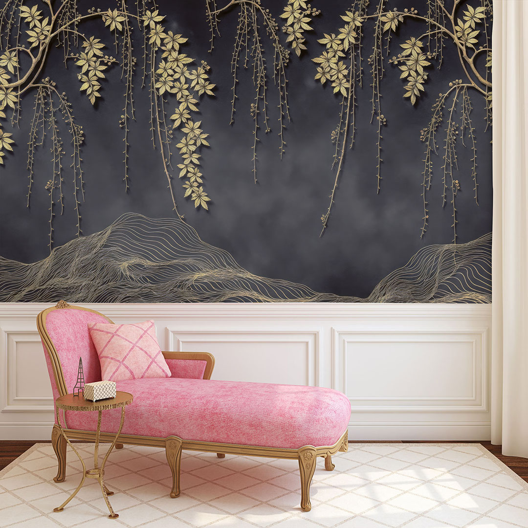 Eşsiz Ağaç ve Yapraklarla Lüks Bahar Poster Duvar Kağıdı