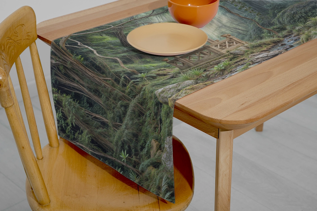 Gizemli Ormanın Kalbinde Yükselen Antik Gazebo Runner