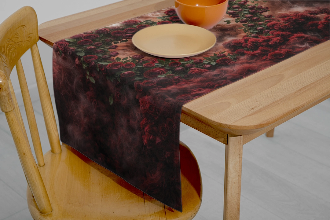 Kırmızı Güllerle Bezeli Patlayan Kalp ve Büyülü Dumanların Dansı Runner