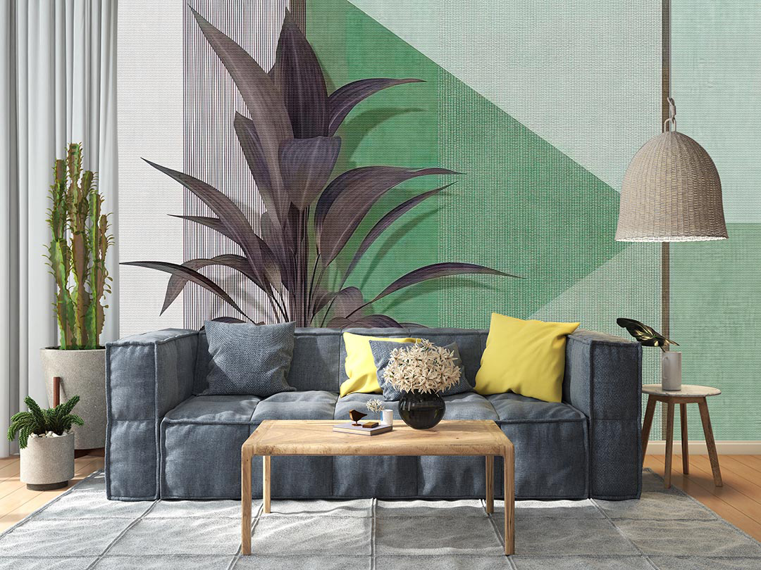 Koyu Renklerin Derinliğiyle Buluşan Tropik Bitki Poster Duvar Kağıdı