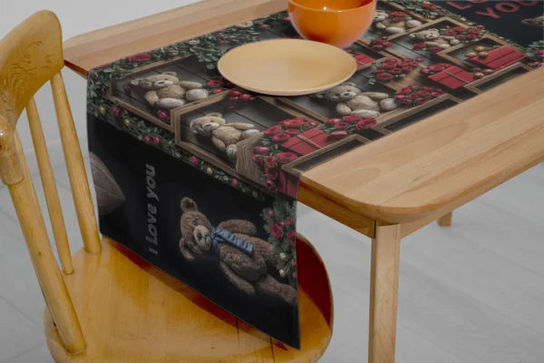 Sevimli Ayıcıklar ve Romantik Hediyelerle Bezeli Büyülü Sevgililer Günü Runner