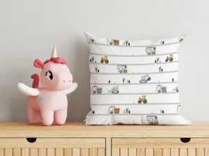 Sevimli İş Makineleriyle Dolu Eğlenceli Macera Dünyası kırlent