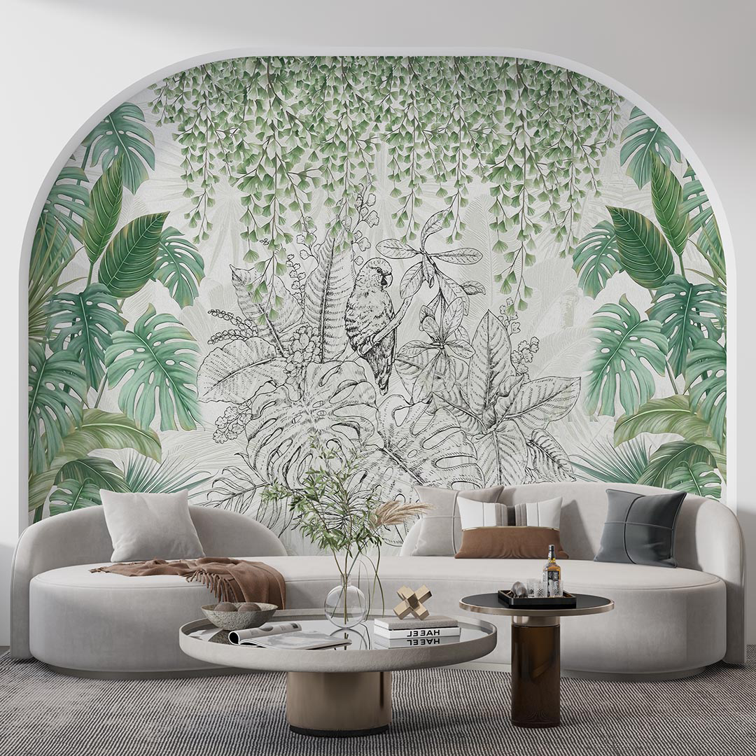 Tropik Ormanın Canlı Renklerini ve Hareketli Yaşamını Yansıtan Görsel Poster Duvar Kağıdı