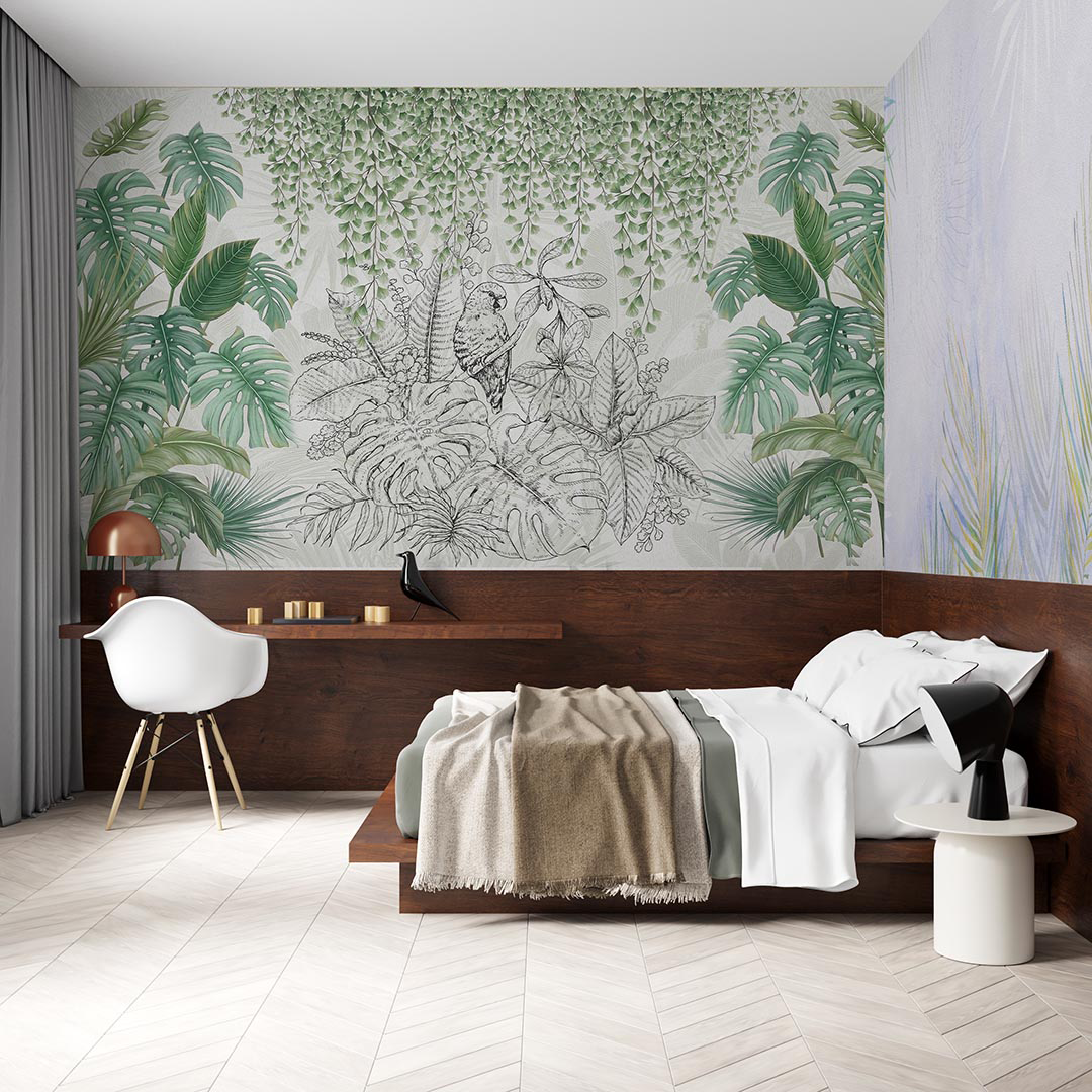 Tropik Ormanın Canlı Renklerini ve Hareketli Yaşamını Yansıtan Görsel Poster Duvar Kağıdı