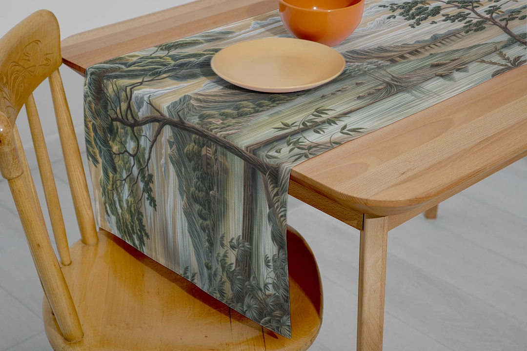 Uzak Doğu'nun Dingin Fısıltıları Nefes Kesen Chinoiserie Manzarası Runner