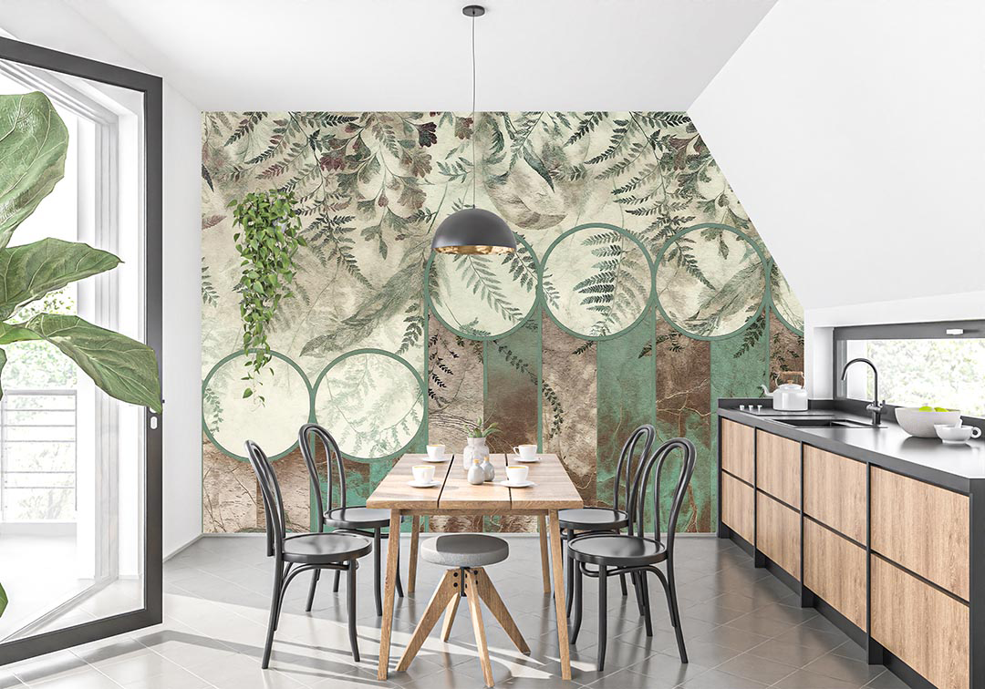 Vintage Dokunuşlarla Buluşan Doğa Poster Duvar Kağıdı