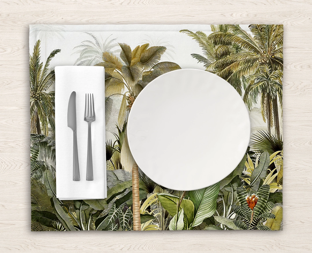 Yeşil Tonları ve Dingin Tropik Atmosferi Yansıtan Büyüleyici Bir Doğa Manzarası Amerikan Servis