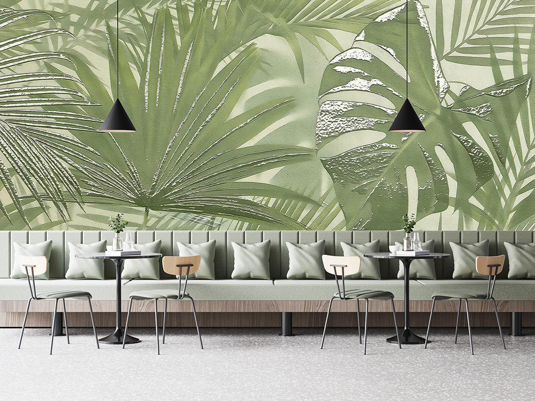 Yeşil Yaprakların Huzurlu Dansı Poster Duvar Kağıdı