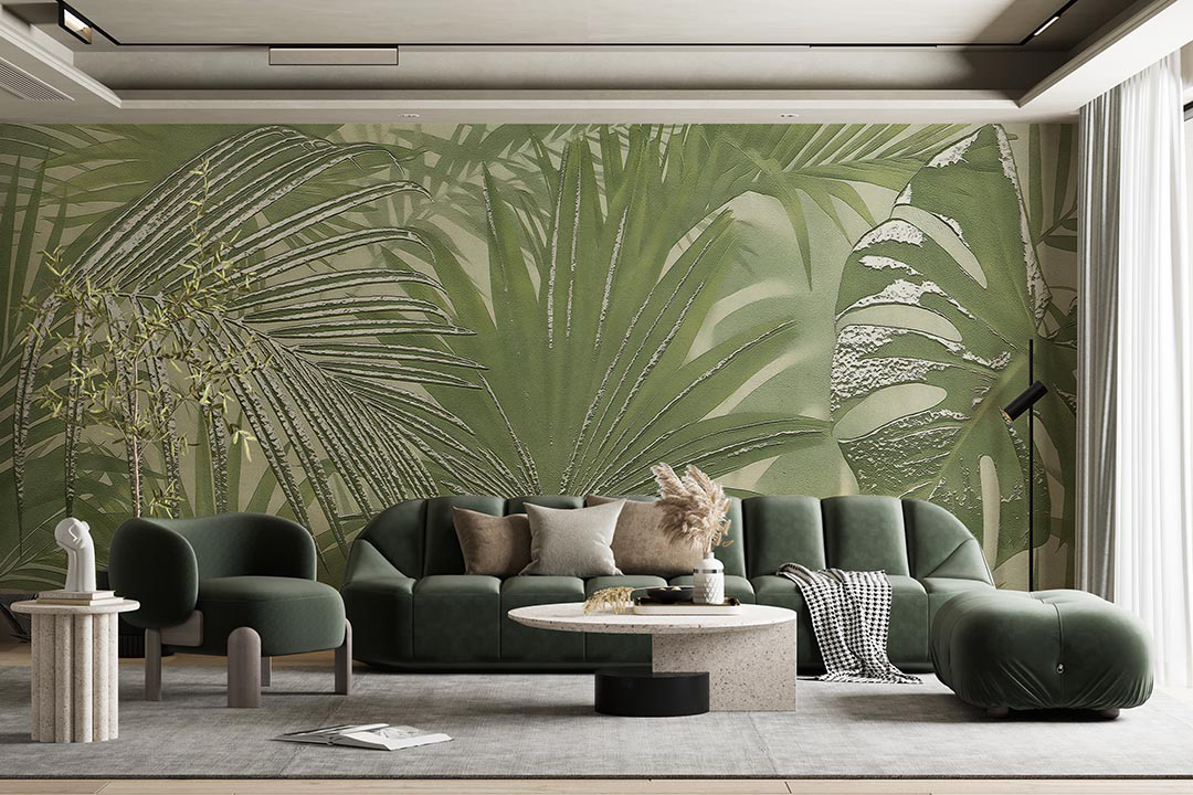 Yeşil Yaprakların Huzurlu Dansı Poster Duvar Kağıdı