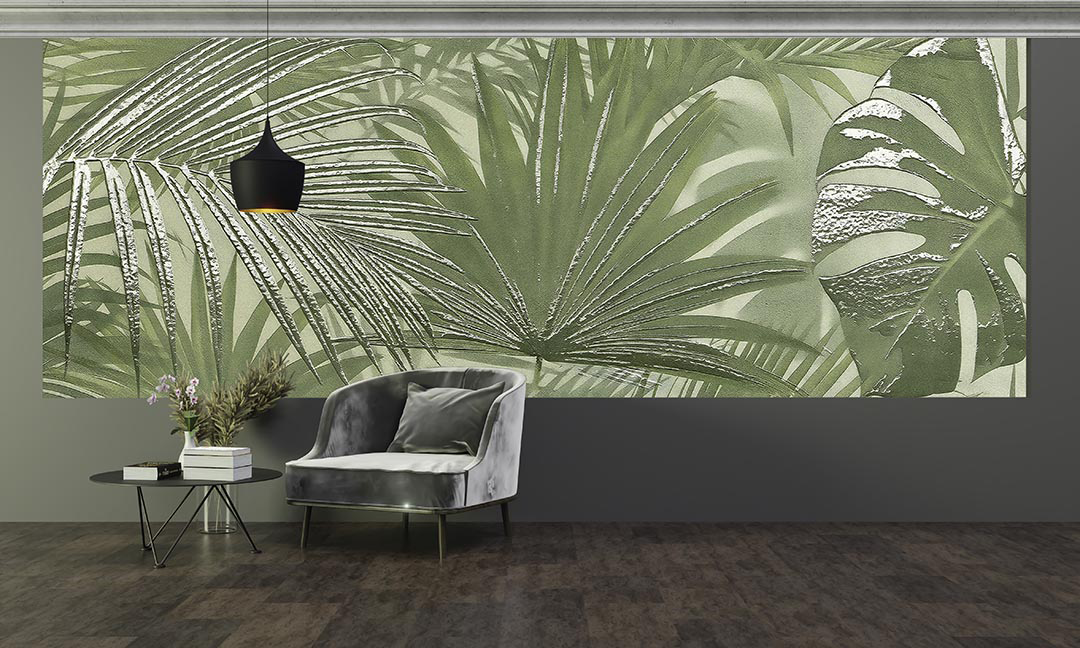 Yeşil Yaprakların Huzurlu Dansı Poster Duvar Kağıdı