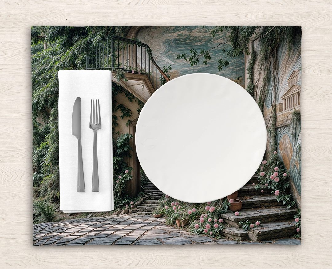 Yükselen Merdivenlerde Antik Taşlardaki Detay Amerikan Servis