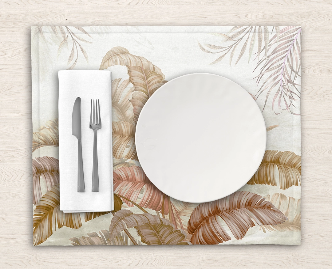 Yumuşak Renklerle Tropik Esintisi Amerikan Servis