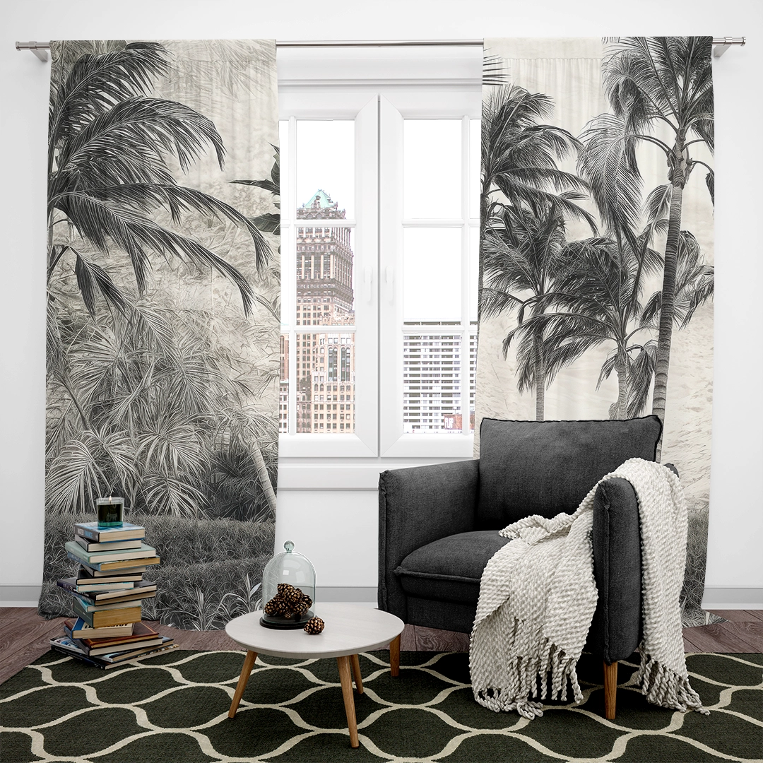 Zamansız Bir Zarafet ve Huzur Sergileyen Tropik Orman Manzarası Fon Perde