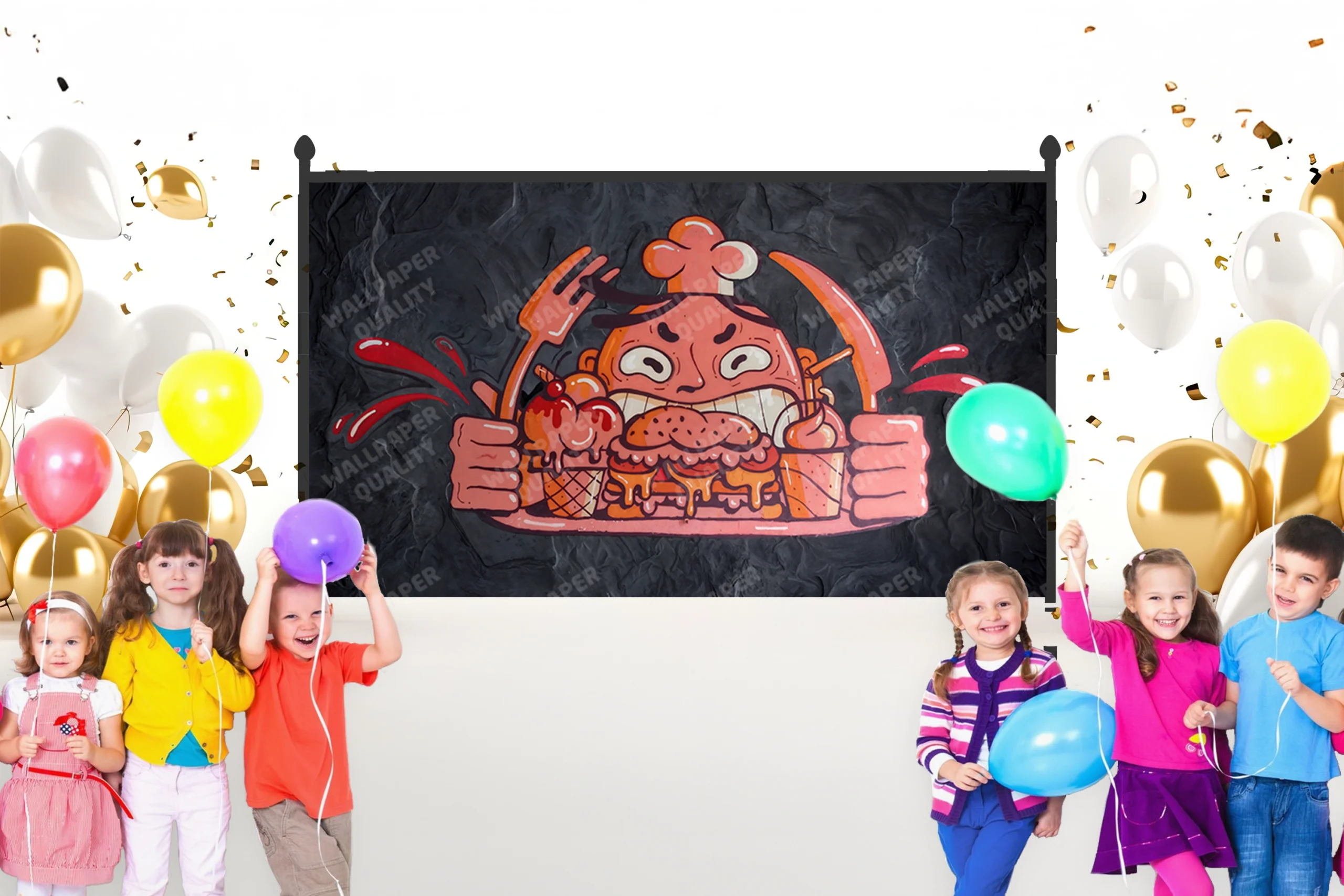 Gözünden Açlık ve Yemek Tutkusunun Sanatsal Yansıması Fon Kumaş