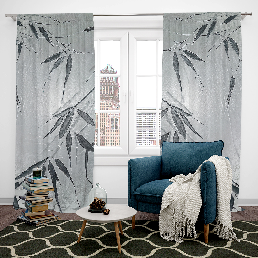 Bambu'nun Gölgesel Zarafeti Fon Perde