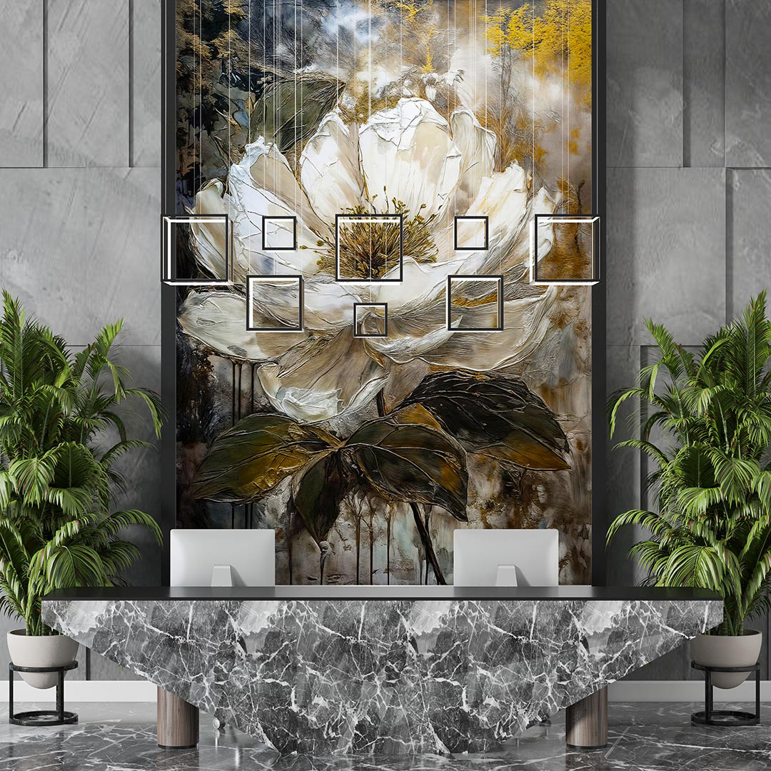 Beyaz Çiçeğin Zarafeti Natürel İncinin Dokunuşu Poster Duvar Kağıdı