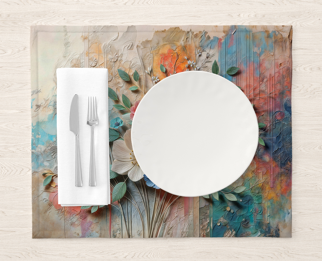 Canlı Renkler ve Dokuların Dansı ile Kabartmalı Çiçek Bahçesi Amerikan Servis