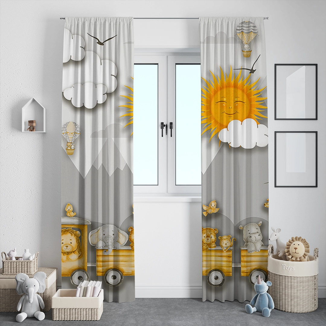 Dağların Zirvesinden Güneşe Hayvanlarla Tren Yolculuğu Fon Perde