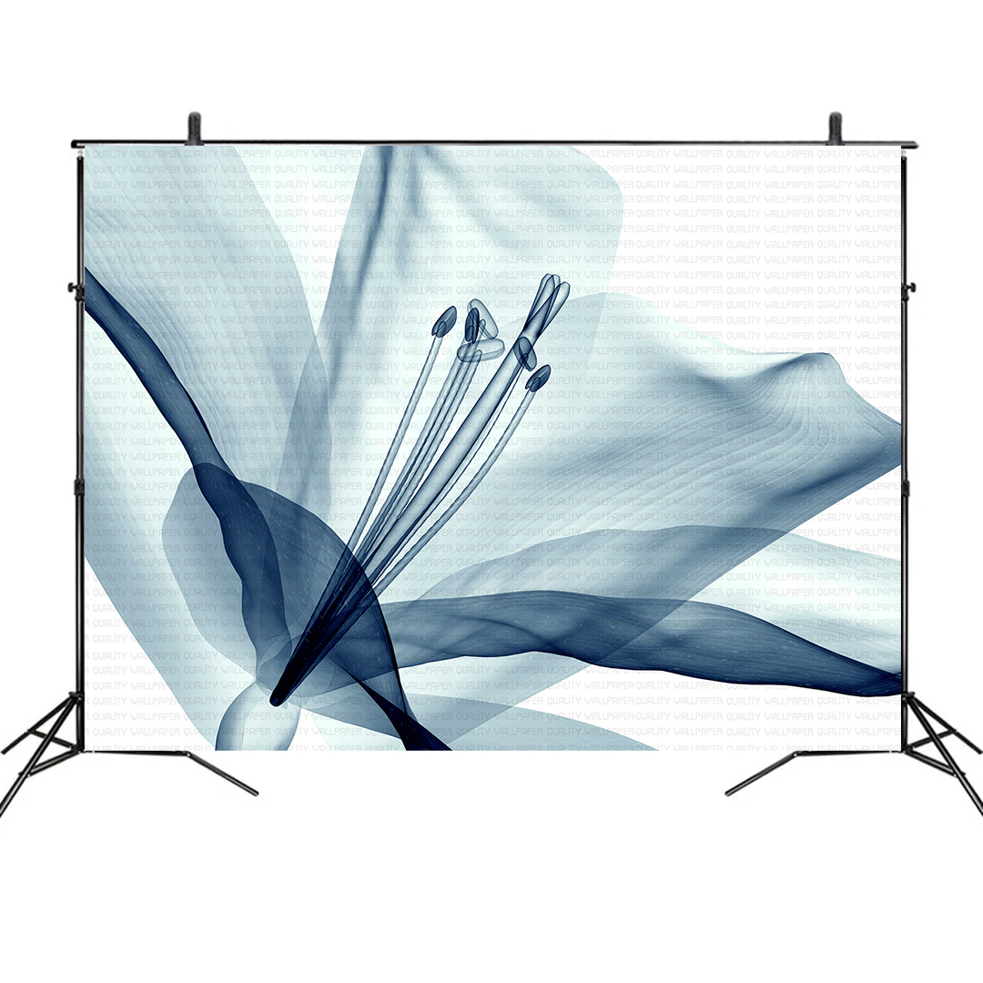 Eteryal Zarafet Çiçeklerin Şeffaf Görseli Fon Kumaş
