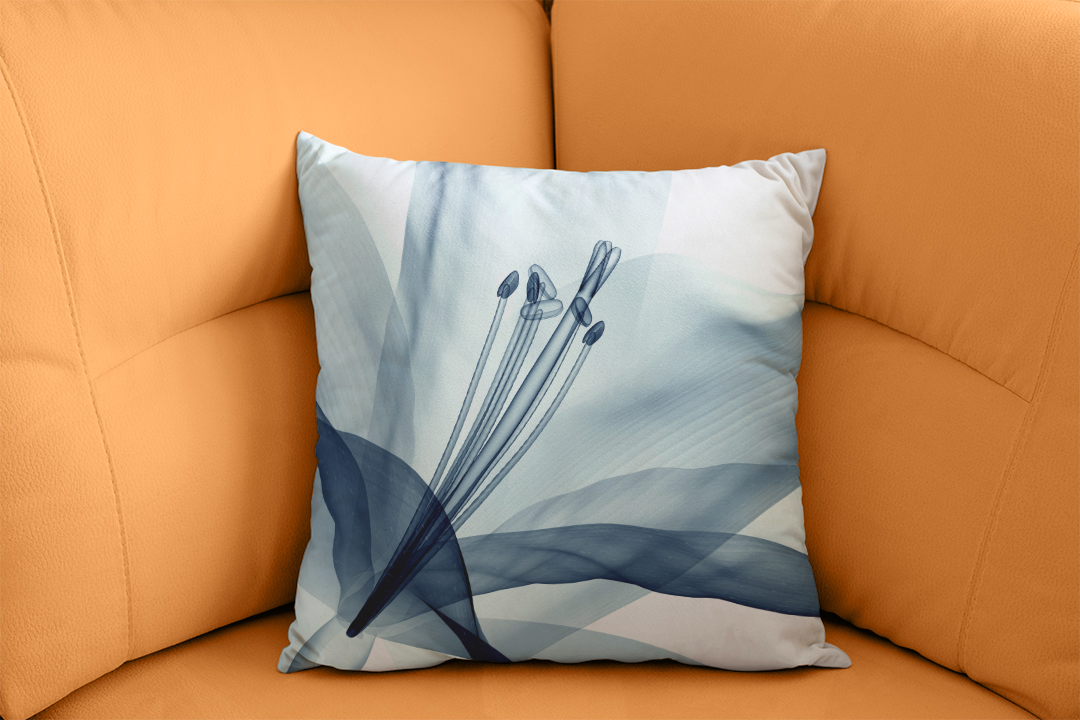 Eteryal Zarafet Çiçeklerin Şeffaf Görseli Kırlent