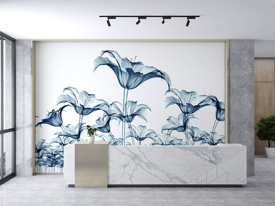 Ethereal Transparan Çiçeklerin Gizemli Dansı Poster Duvar Kağıdı