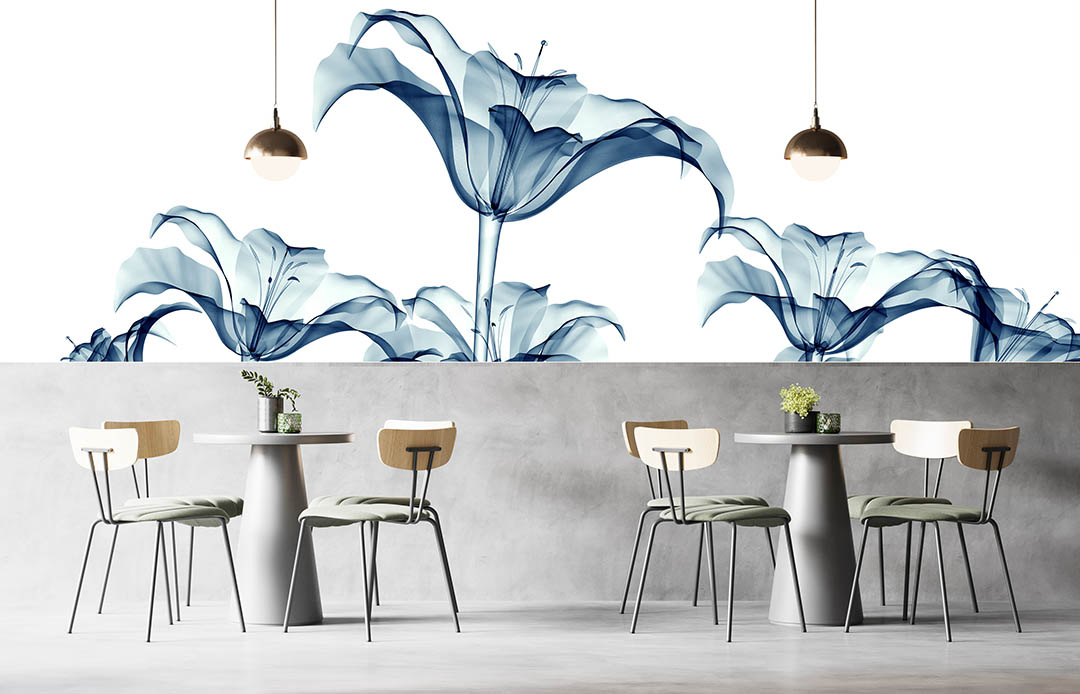 Ethereal Transparan Çiçeklerin Gizemli Dansı Poster Duvar Kağıdı