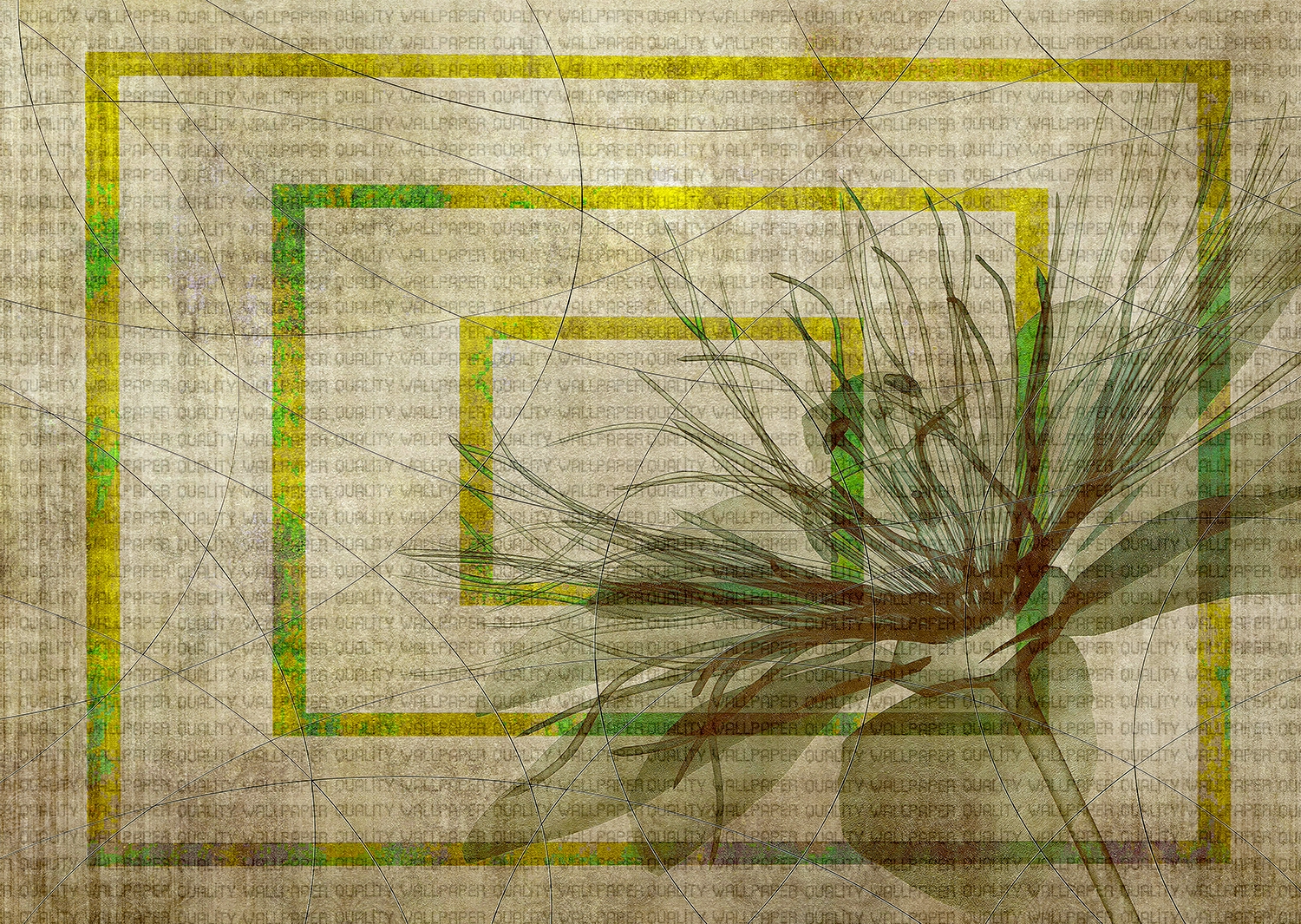 Geometrik Çizgiler Arasında Saklı Soyut Çiçek