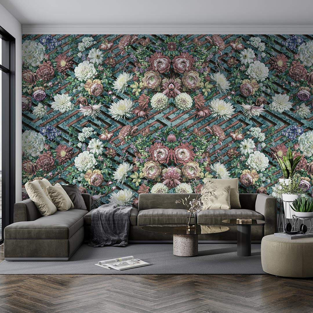 Gizemli Bahçenin Derinliklerinden Çiçek Senfonisi Poster Duvar Kağıdı