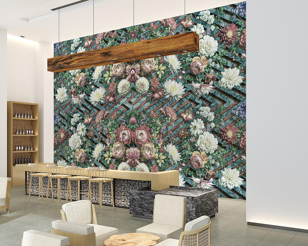 Gizemli Bahçenin Derinliklerinden Çiçek Senfonisi Poster Duvar Kağıdı