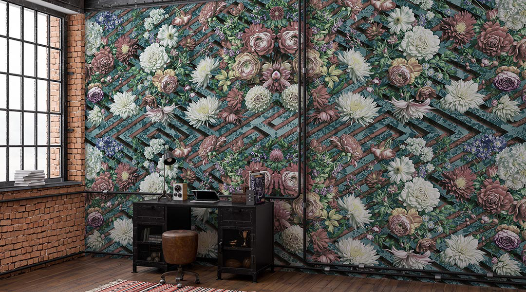 Gizemli Bahçenin Derinliklerinden Çiçek Senfonisi Poster Duvar Kağıdı