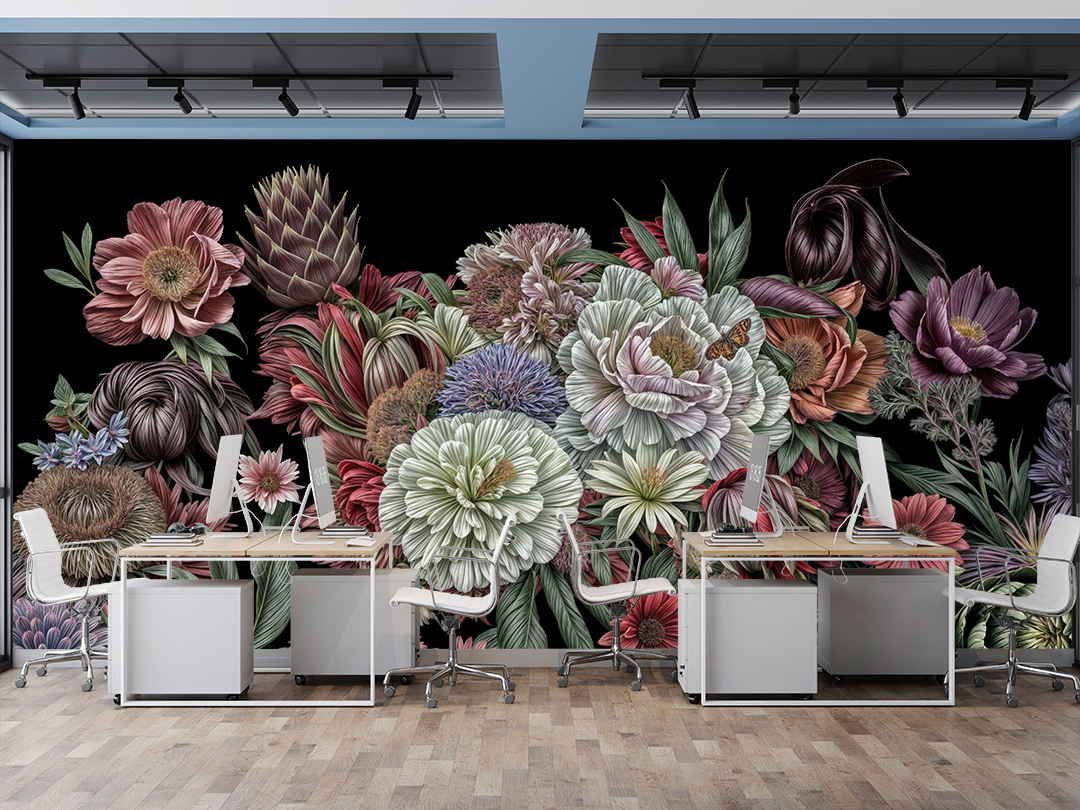 Gizemli Bahçenin Derinliklerinden Gelen Çiçek Şöleni Poster Duvar Kağıdı