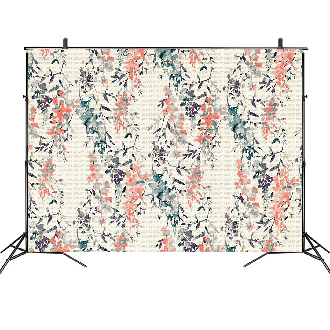 Gizemli Bahçenin Güzel Çiçek Esintisi Fon Kumaş