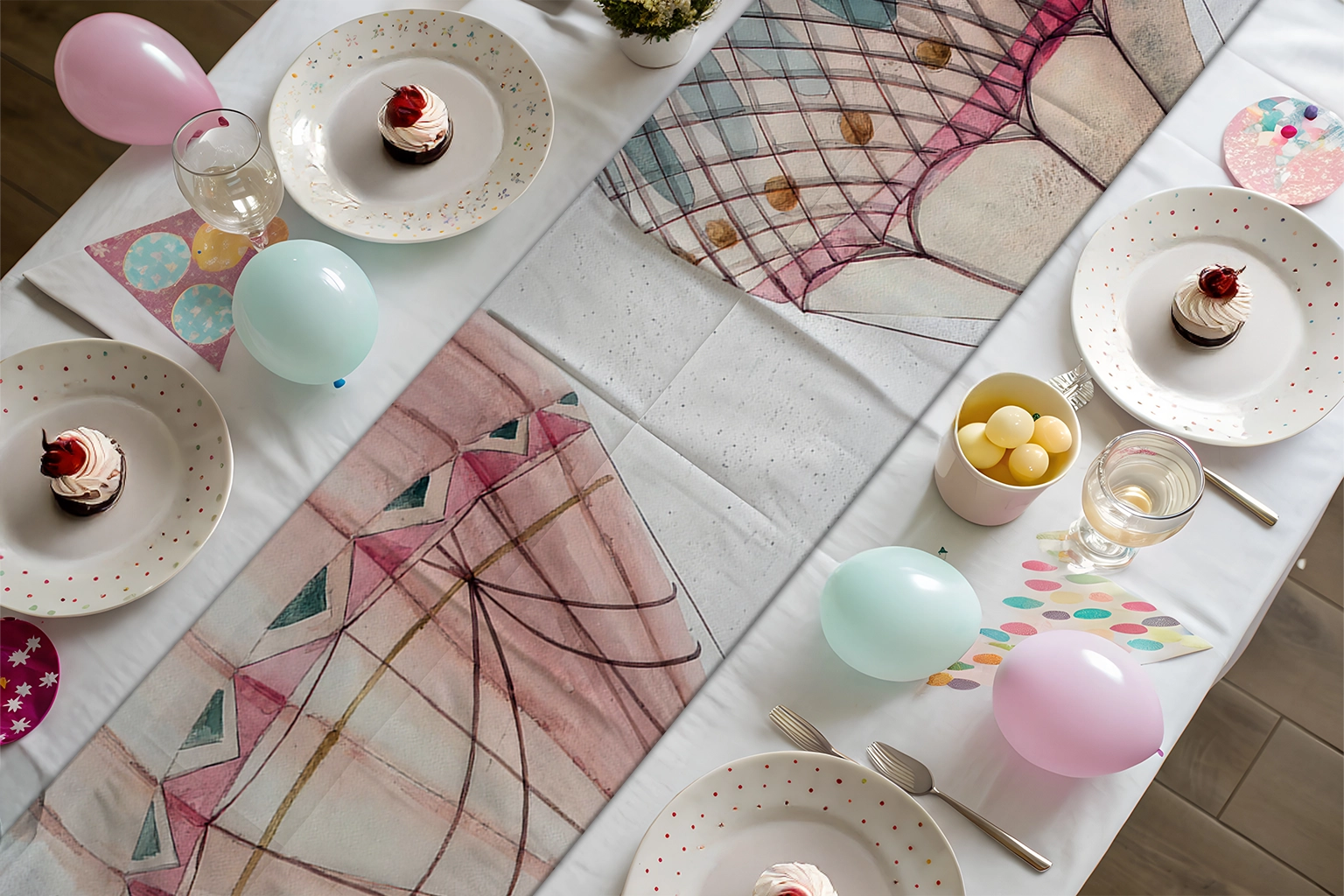 Gökyüzünde Ahenkle Dans Eden Balonlar Runner