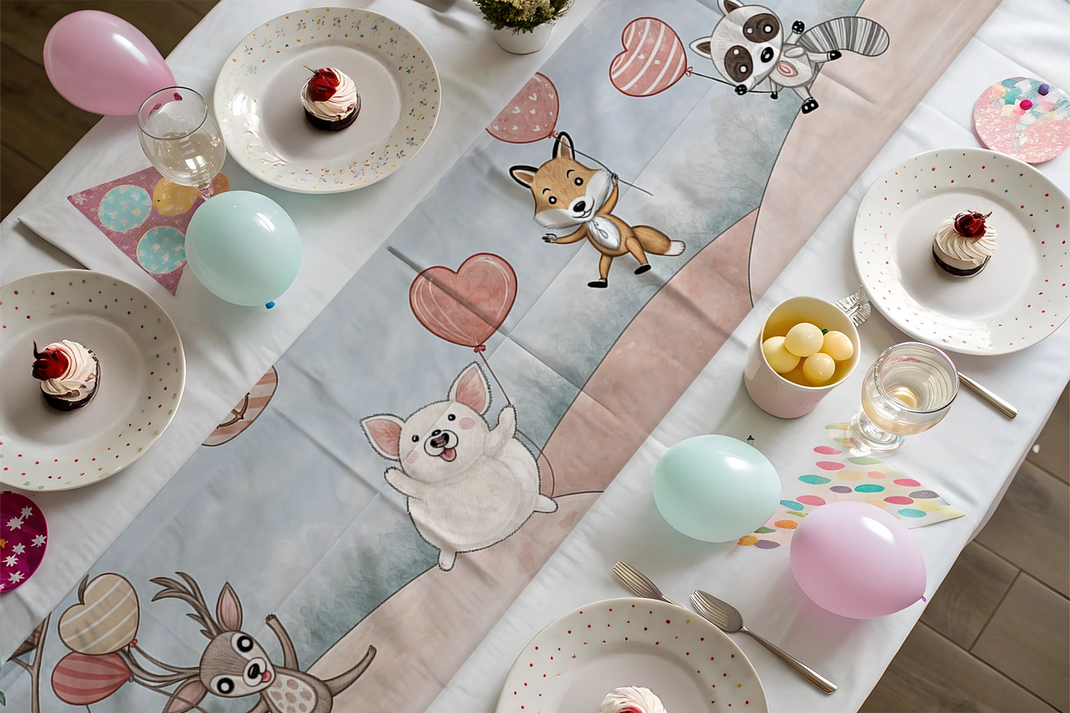 Gökyüzünün Masalsı Yolculuğu Sevimli Dostlarla Bulutların Arasında Süzülen Neşe Runner