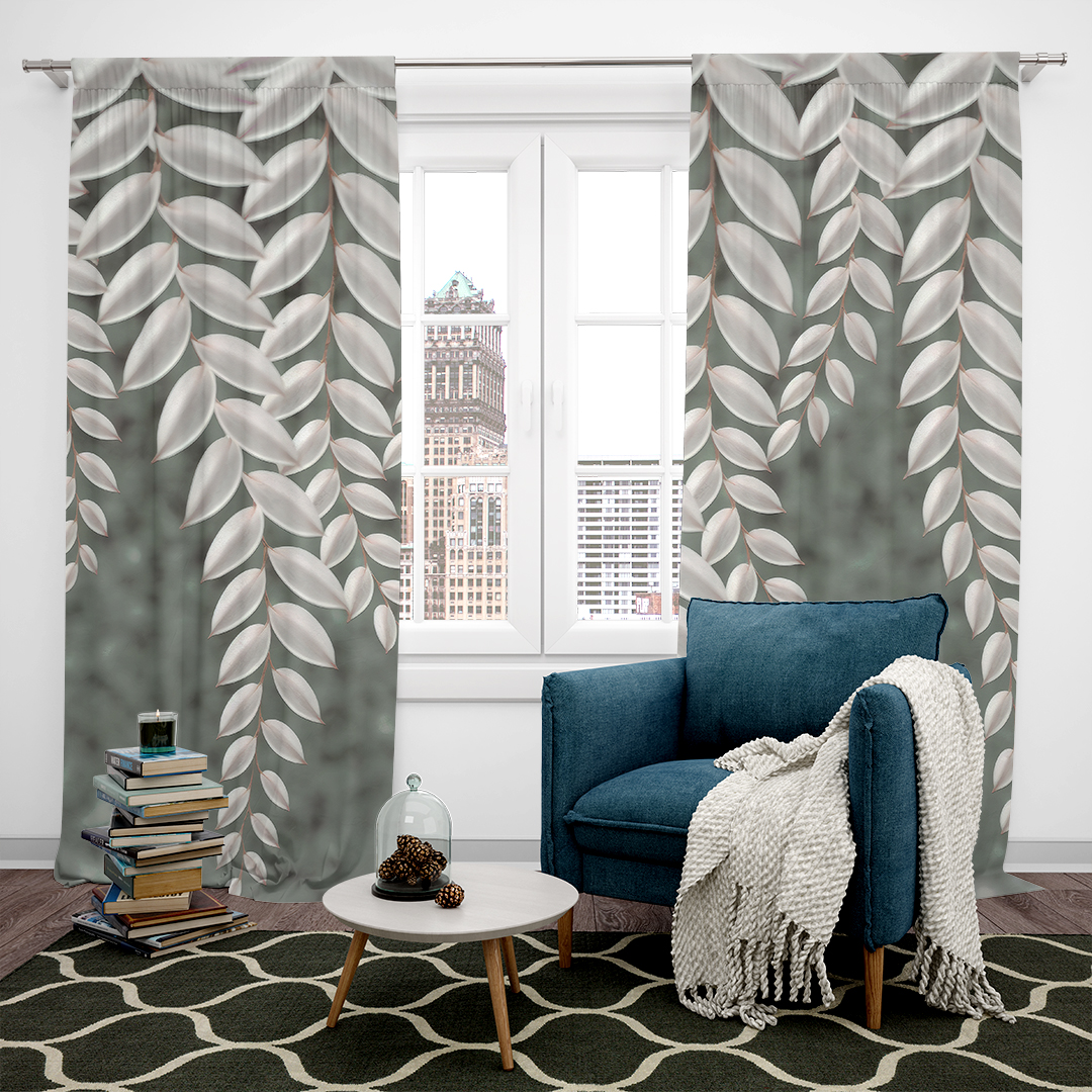 Huzurlu Yaprak Armonisi Fon Perde