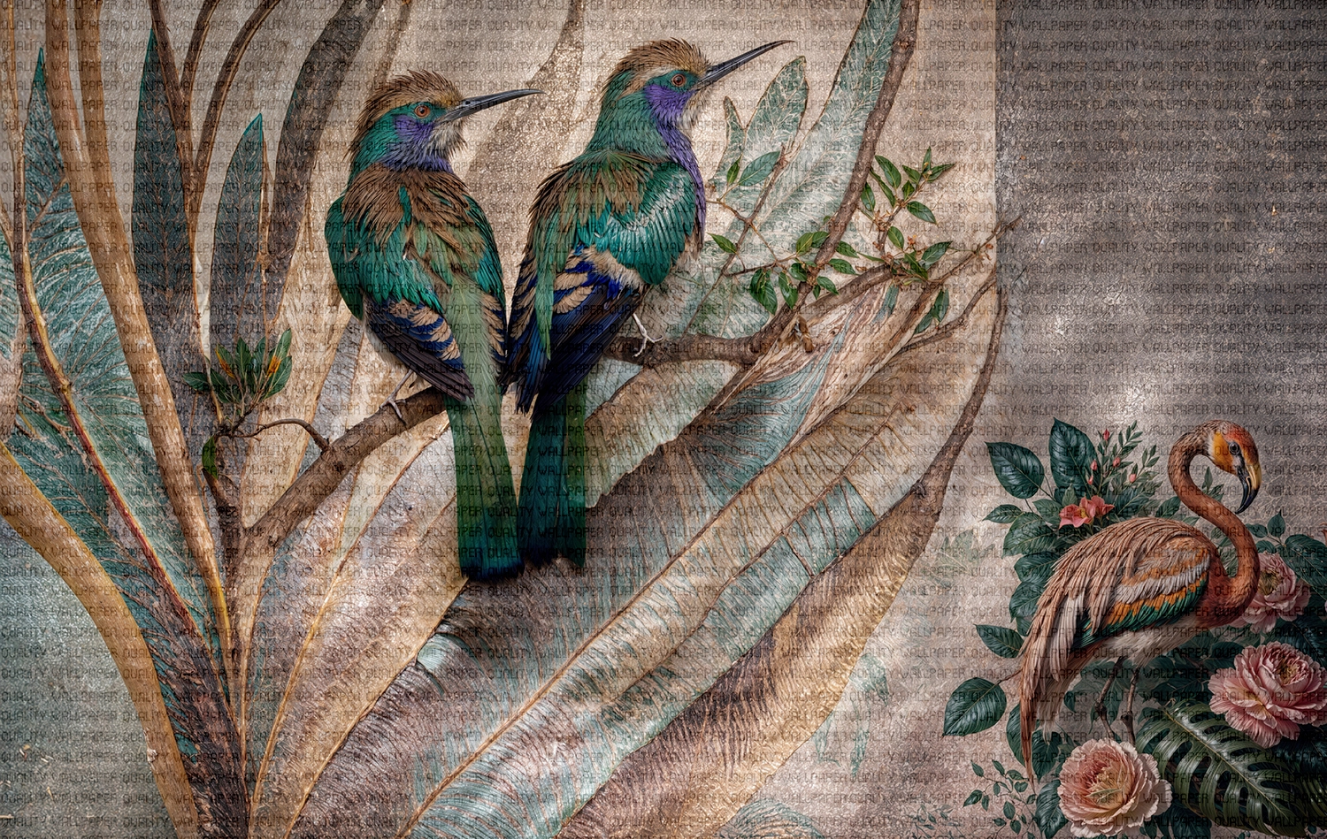 İki Zarif Kuşun Büyülü Dansı Tropikal Esintiler ve Doğa Harikası